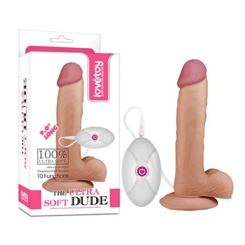 Vibratoare Realistice, Vibrator Realistic The Ultra Soft Dude, Natural, 21.5 Cm, pasiune.ro