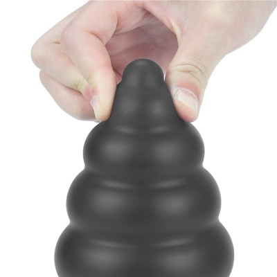 Dop Anal Cu Vibratii King Sized Vibrating Anal Cracker, Negru, 16 Cm