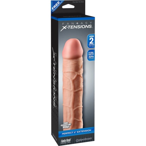 Pipedream - Fantasy XTensions, Extensie/manson Penis Perfect 2 Extension, Natural, +5 Cm, pasiune.ro