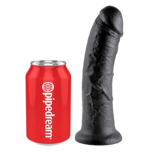 dildo, Dildo Clasic Cu Ventuza King Cock, Negru, 20 Cm, pasiune.ro