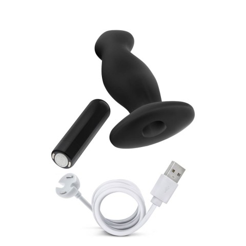 Jucarii Barbati, Vibrator Anal Adventures Prostate Massager 02, Negru, 10 Cm, pasiune.ro