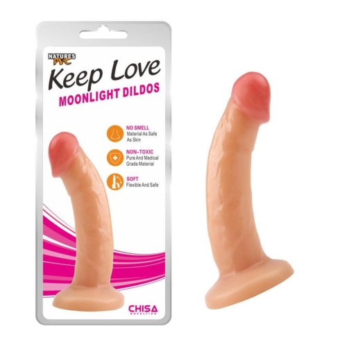 dildo, Dildo Clasic Moonlight, Natural, 18.5 Cm, pasiune.ro