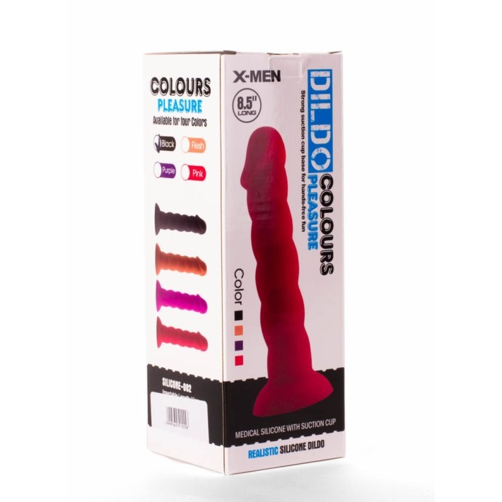 Dildo Realistic Colours Pleasure, Negru, 21.5 Cm