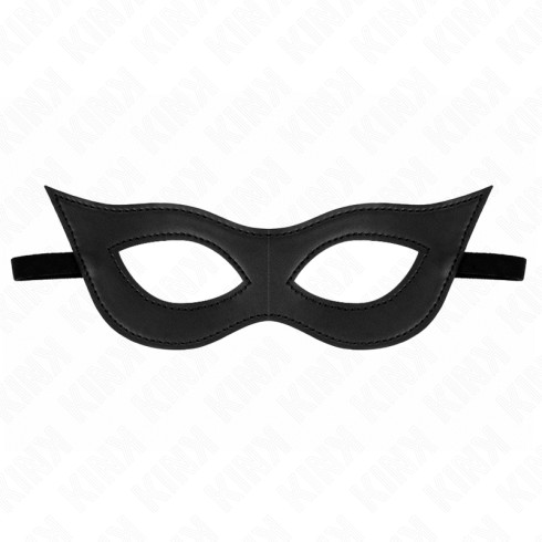 masca, Masca Din Piele Vegana Neagra Kink 23 X 7.5 Cm, pasiune.ro