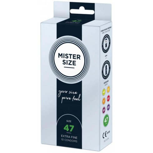 latex, Mister Size 47 Mm Condoms 10 Pieces, pasiune.ro