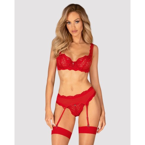 Set Lenjerie Sexy Amor Cherris 3 Piese L/xl, S/m