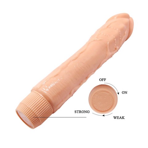 Vibratoare Realistice, Vibrator Realistic Barbara Dybbuk, Natural, 24 Cm, pasiune.ro