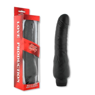 Vibrator Realistic Perfect Pleasures, Negru, 22 Cm