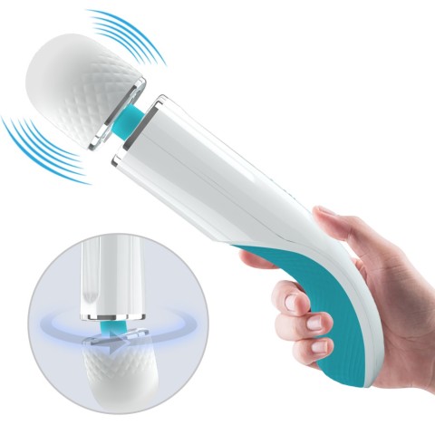 Magic Wand, Vibrator Bagheta Berlas, Alb, 29 Cm, pasiune.ro