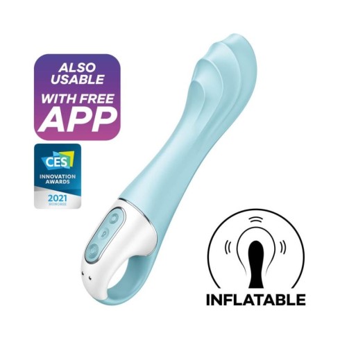 pump, Vibrator Gonflabil Air Pump 5+, Turcoaz, 20.5 Cm, pasiune.ro