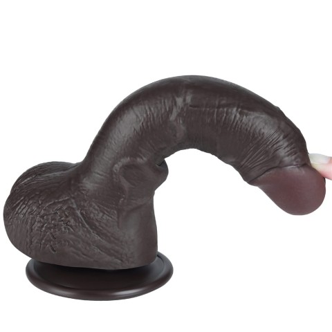Pagina 3 - Dildouri Realistice, Dildo Realistic Sliding Skin Dual Layer I, Brun Inchis, 19 Cm, pasiune.ro