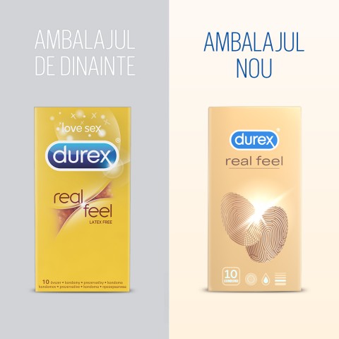 Prezervative, Prezervative Durex Real Feel 10 Buc, pasiune.ro