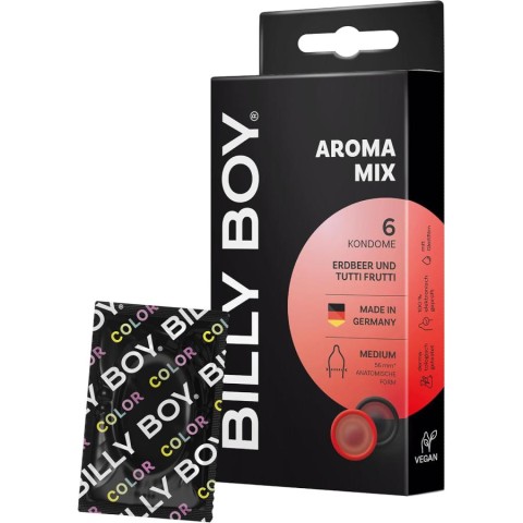 BILLY BOY, Prezervative Billy Boy Aroma Mix 6 Buc, pasiune.ro