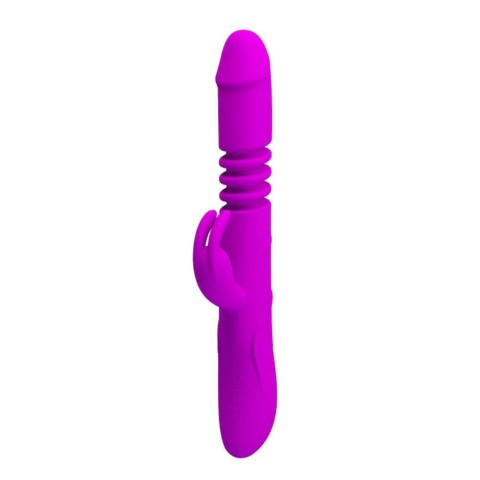 Vibratoare Rabbit, Vibrator Special Cu Rotatii Si Up-down Ward, Violet, 26 Cm, pasiune.ro
