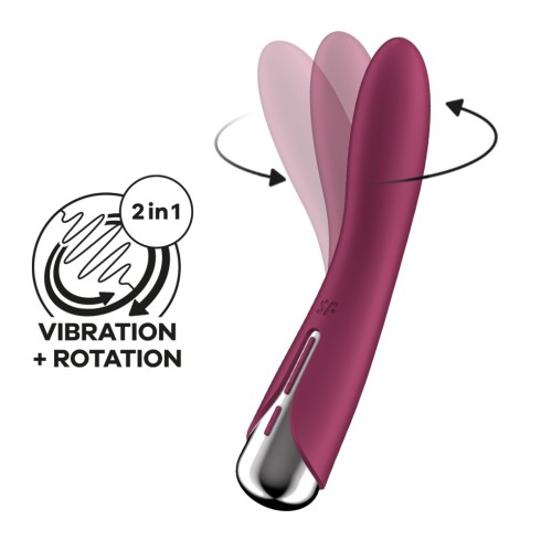 vibrator, Vibrator Cu Rotatii Spinning Vibe 1, Rosu, 17,8 Cm, pasiune.ro