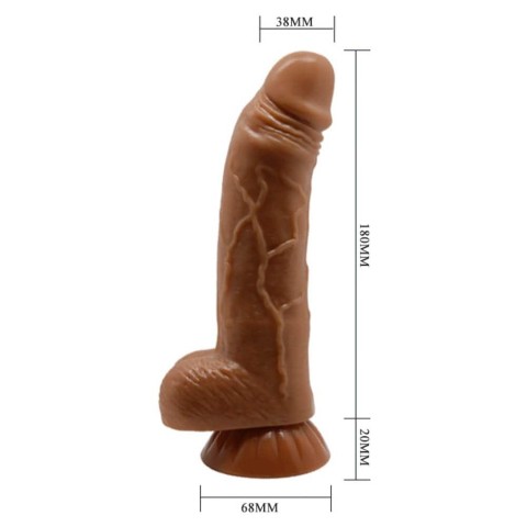 Dildouri Realistice, Dildo Super Realistic Beautiful Angelo, Brun, 20 Cm, pasiune.ro