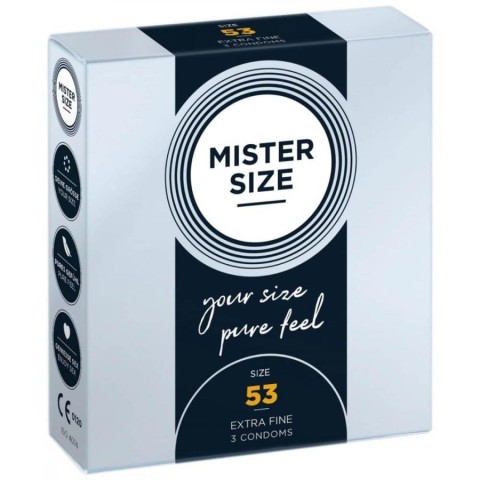 Mister Size, Pachet 3 Prezervative Mister Size (53 Mm), pasiune.ro