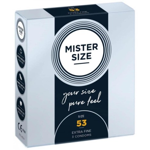 latex, Mister Size 53 Mm Condoms 3 Pieces, pasiune.ro