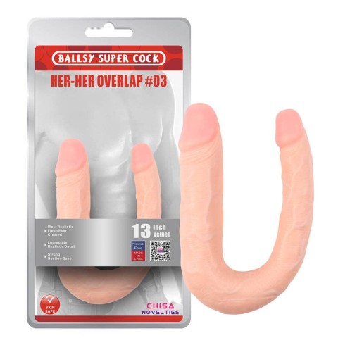 Pagina 2 - Dildouri, Dildo Clasic Dublu Her-her Overlap 03, Natural, 38 Cm, pasiune.ro