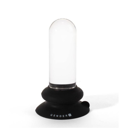 x-men, Dop Anal Cu Ventuza Detasabila, Transparent + Negru, 14 Cm, pasiune.ro