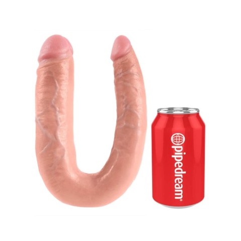 Dildouri Duble, Dildo Realistic Double Trouble Large, Natural, 44.5 Cm, pasiune.ro