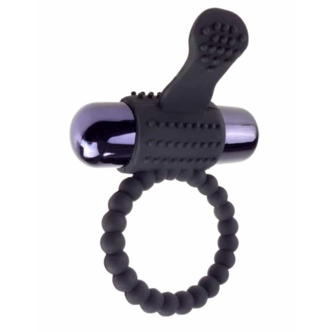 Pipedream - Fantasy C-Ringz, Inel Penis Vibrating Silicone Super Ring, Negru, pasiune.ro