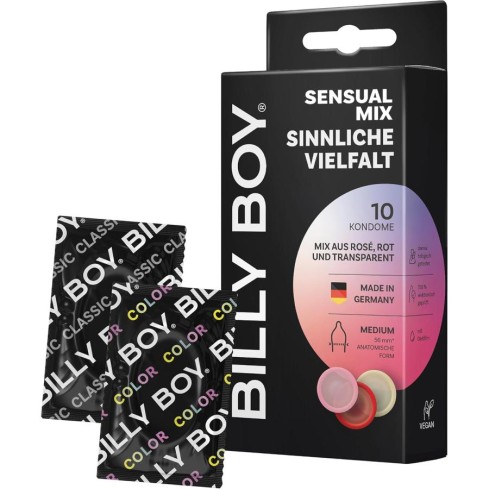 prezervative, Prezervative Billy Boy Sensual Mix 10 Buc, pasiune.ro
