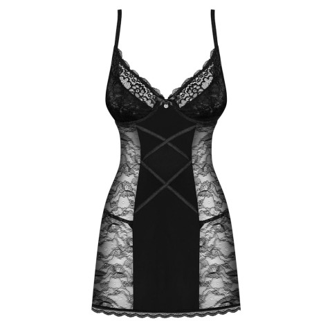 Baby doll, Set Babydoll Sexy Cu Dantela Si Chilotei String Laurise S/m, pasiune.ro