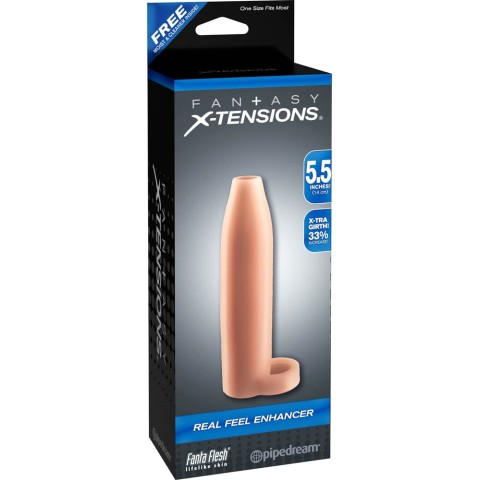 Mansoane penis, Extensie/manson Penis Real Feel Enhancer, Natural, 14 Cm, pasiune.ro