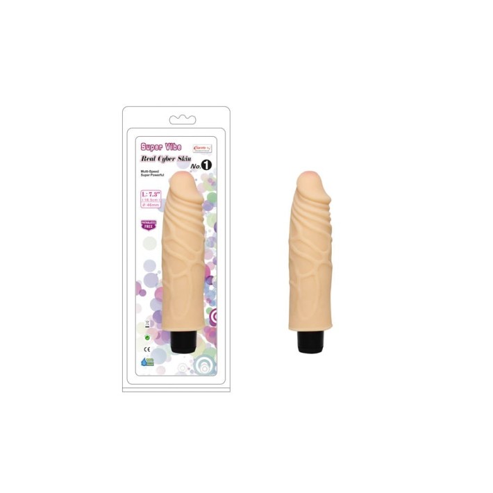 Vibrator Clasic Super Vibe Real Cyber Skin No. 1, Natural, 18.5 Cm 3