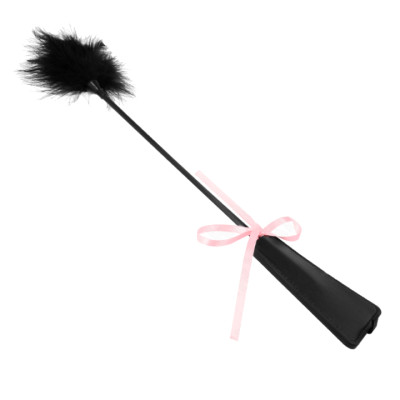 Cravasa Cu Puf Si Funda Roz Kink Neagra 49 Cm