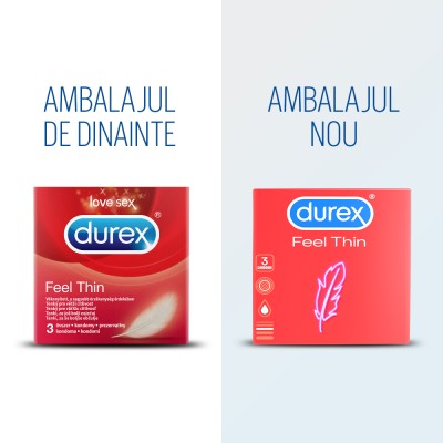 Prezervative Durex Feel Thin 3 Bucati