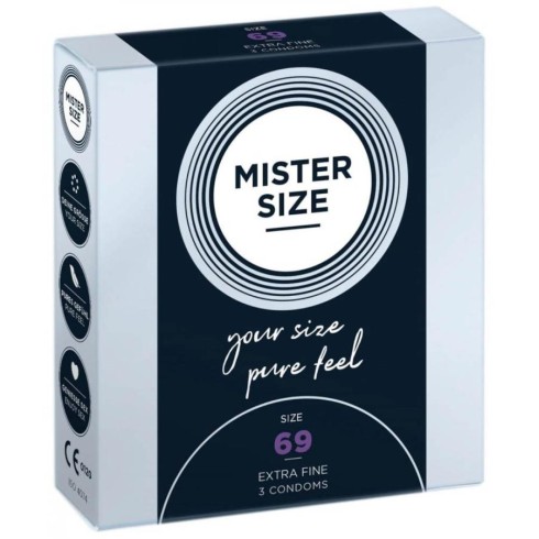 latex, Mister Size 69 Mm Condoms 3 Pieces, pasiune.ro