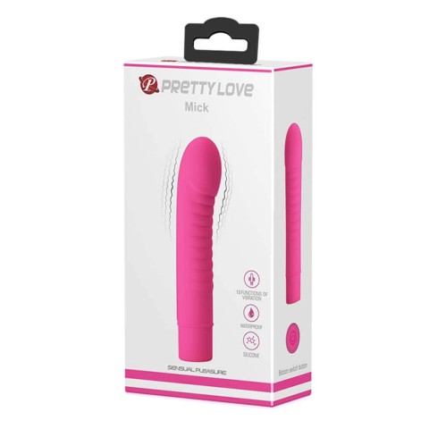 Vibratoare Clasice, Vibrator Clasic Mick, Roz, 13 Cm, pasiune.ro