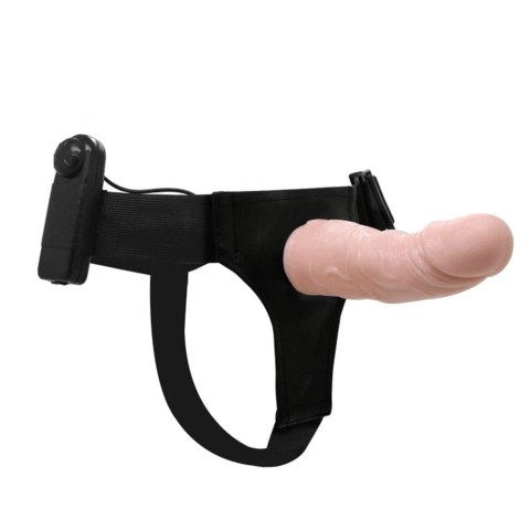 Jucarii Pentru Cupluri, Strap-on Cu Vibratii Ultra Passionate, Natural, 15 Cm, pasiune.ro