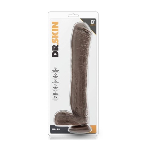 Blush, Dildo Clasic Dr. Skin Mr. Ed, Ciocolatiu, 33 Cm, pasiune.ro