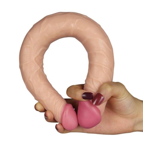 Dildouri, Dildo Realistic Dubla Penetrare Ladykiller, Natural, 35.5 Cm, pasiune.ro