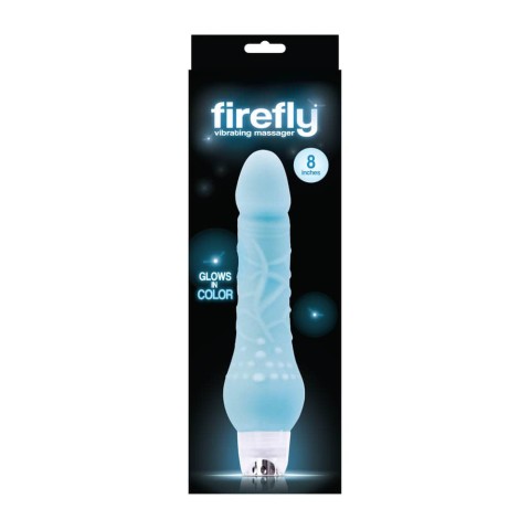 NS Toys, Vibrator Fosforescent Firefly, Turcoaz, 23 Cm, pasiune.ro