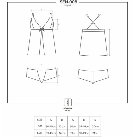 Pagina 2 - Babydoll lenjerie, Babydoll Obsessive Sensual Sen-008, pasiune.ro