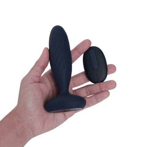 Svakom, Vibrator Anal Smart Jordan, Bleumarin, 12 Cm, pasiune.ro