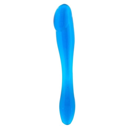 dildo, Dildo Clasic Dublu, Albastru, 18 Cm, pasiune.ro