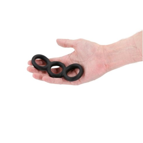 renegade, Inel Penis Renegade Threefold, Negru, pasiune.ro