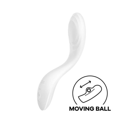 Vibrator Punctul G Rrrolling Pleasure, Alb, 22 Cm