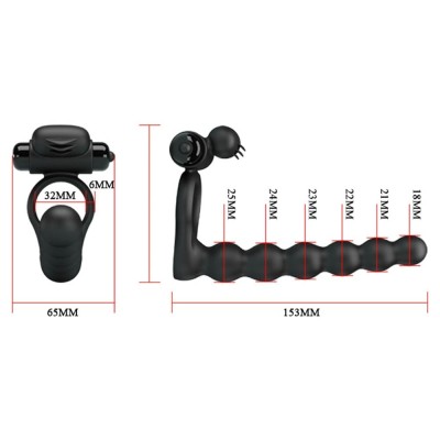 Inel Penis Cu Vibratii/strap-on Pentru Barbati Hercules Penis Sheath Iii, Negru, 15 Cm