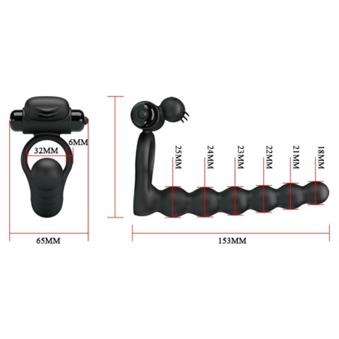 Vibratoare Anale, Inel Penis Cu Vibratii/strap-on Pentru Barbati Hercules Penis Sheath Iii, Negru, 15 Cm, pasiune.ro