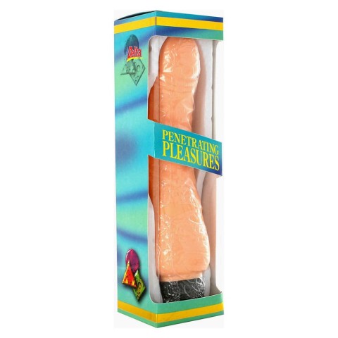 Vibratoare Realistice, Vibrator Penetrating Pleasures, Natural, 19 Cm, pasiune.ro