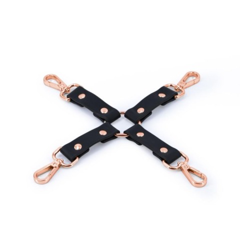 Seturi bondage, Sistem Imobilizare Erotica Tip Hogtie Bondage Couture, Negru, pasiune.ro