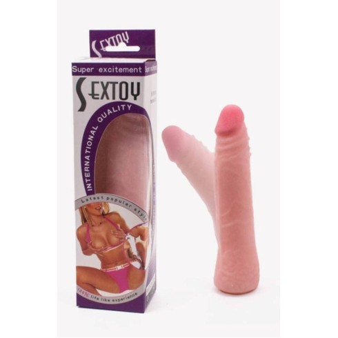 dildo, Dildo Clasic Flexibil, Natural, 18.5 Cm, pasiune.ro