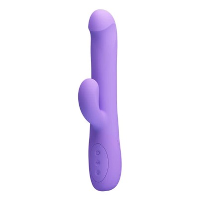 Vibrator Rabbit Cu Rotatii Truman, Lila, 23.5 Cm