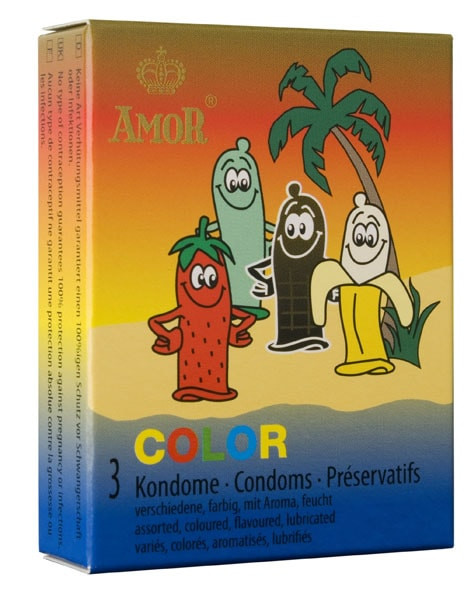 Prezervative Amor Color 3 Buc. in SexShop KUR Romania